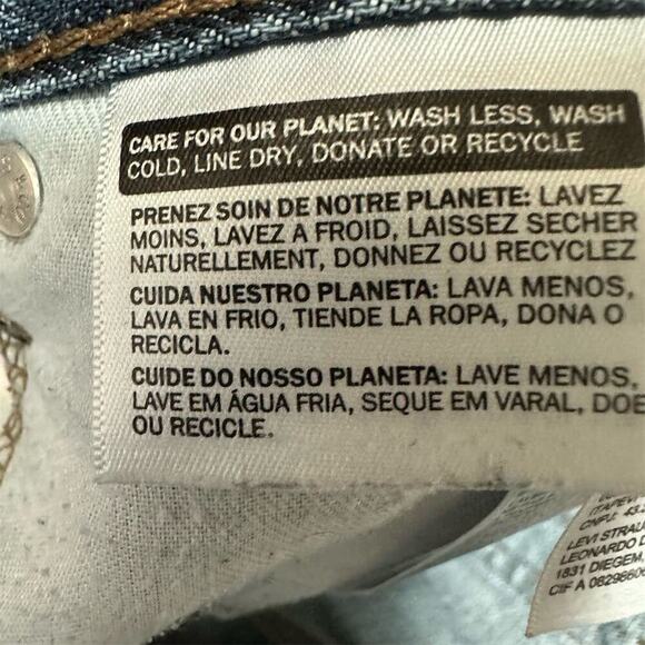 Levi's 514 Men's Straight Leg Dark Blue Jeans Size 34x30 See measurements - Picture 13 of 16